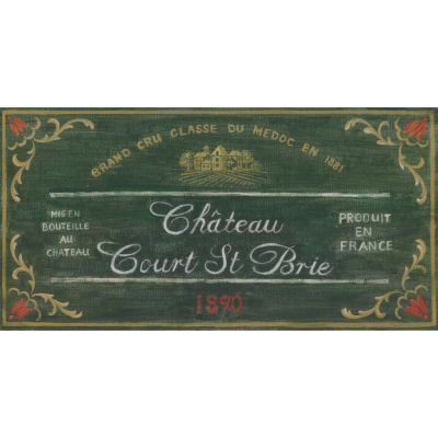 Vintage Chateau Printed Canvas, Green 002022