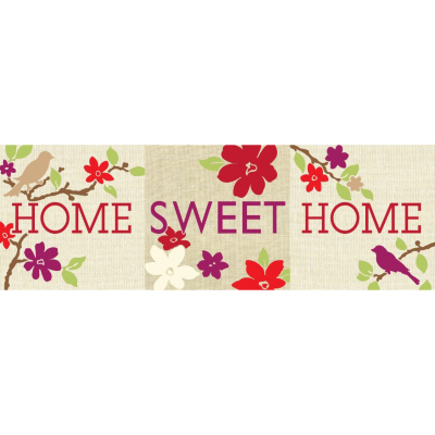 ASDA Home Sweet Home Printed Canvas, Red 002026