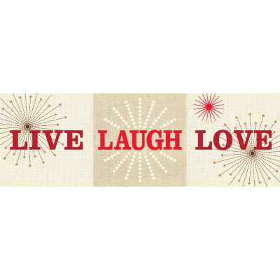 Live Laugh Love Printed Canvas, Red 002027