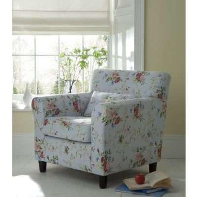Abbie Floral Chair - Blue