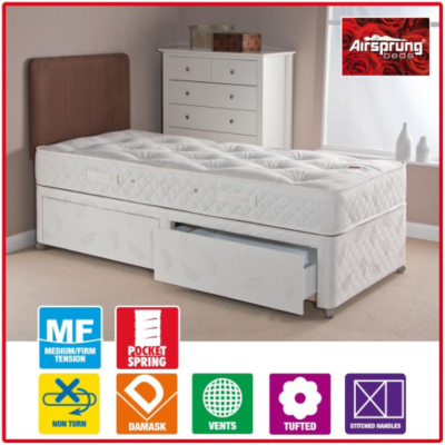 Airsprung Pocket Sprung Divan - Single 2