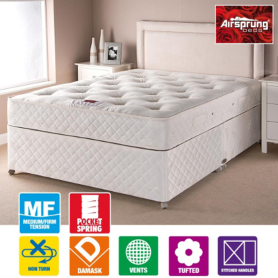 Airsprung Pocket Sprung Divan - King No Storage,