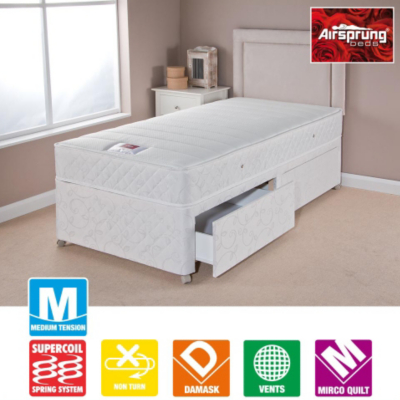 Airsprung Memory Divan - Single No Storage,