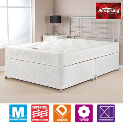 Airsprung Tufted Divan - Double No Storage,