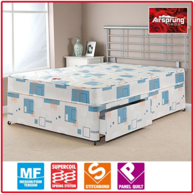 Airsprung Quilted Divan - Double 2 Drawers,