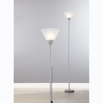 ASDA Uplighter Floor Lamp, Silver ASP0019