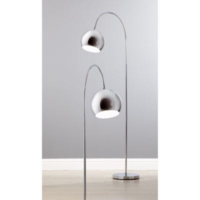 ASDA Chrome Arc Floor Lamp, Chrome AS2750-CHR