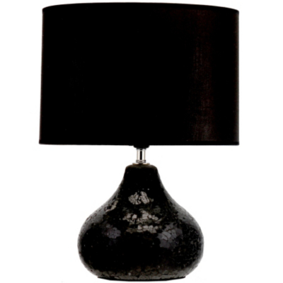 ASDA Black Ceramic Mosaic Table Lamp, Black AS2929