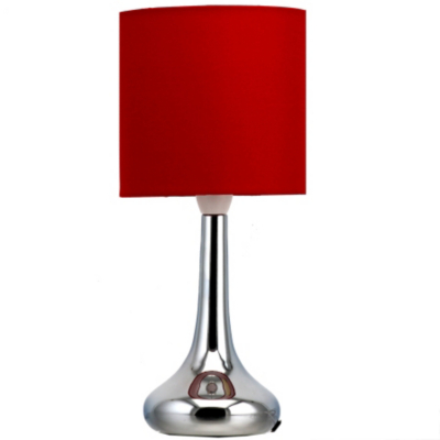 ASDA Chrome Table Lamp - Red, Red AS2794-RD