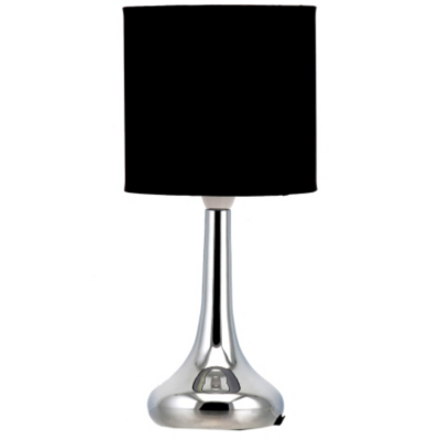 ASDA Chrome Table Lamp - Black, Black AS2794-BK