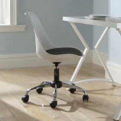 ASDA Moulded Office Chair with Padded Seat - White