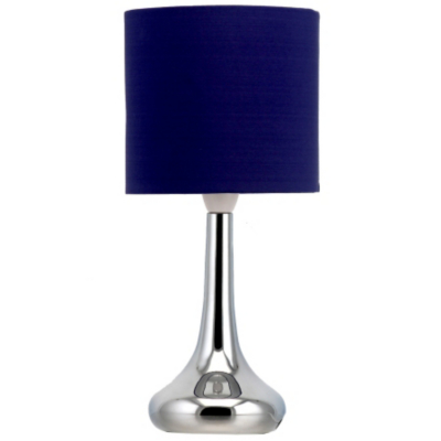 ASDA Chrome Table Lamp - Navy Blue, Blue AS2794-BL