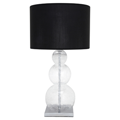 Crackle Glass Ball Table Lamp - Black,