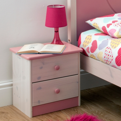 ProNova Georgia 2-drawer Chest of Drawers Pink and White