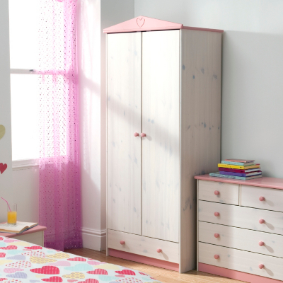 Jack and Jill Jill Childrens Wardrobe - 2 Door and 1 Drawer,