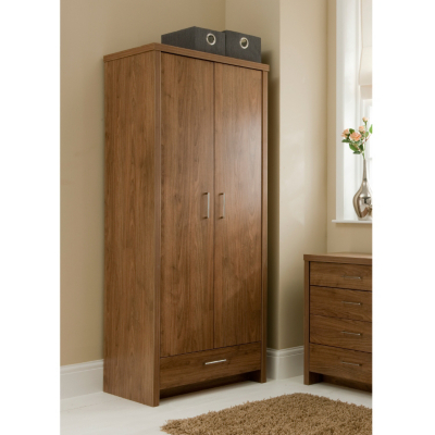 Ascot 2 Door Wardrobe - Walnut Effect, Walnut