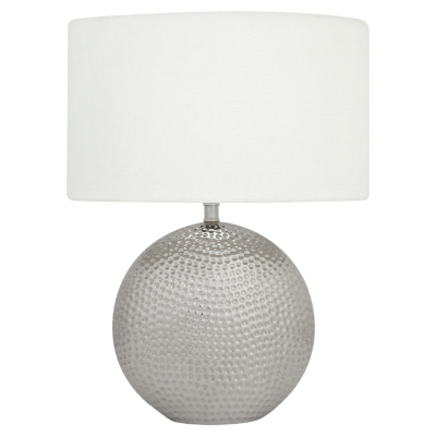 Cheap Table Lamps  Bedroom on Beaten Ceramic Table Lamp  Chrome Pr14144