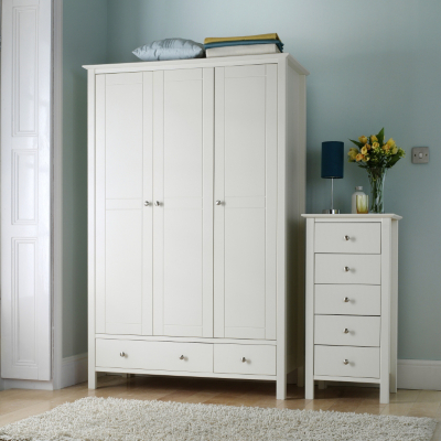 ASDA Clovis 3 Door Wardrobe with 2 Drawers, Soft