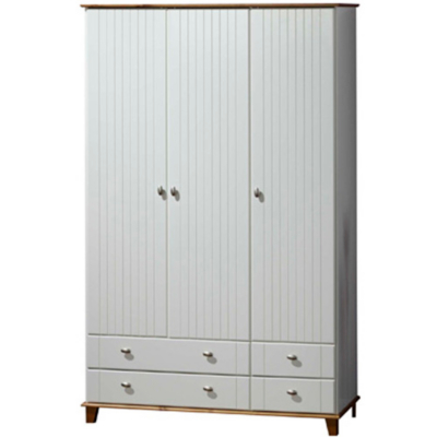 ASDA Madison 3 Door Wardrobe with 4 Drawers, White