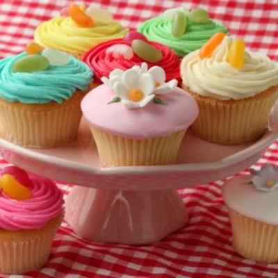 Cupcakes Printed Canvas, Multi 002305