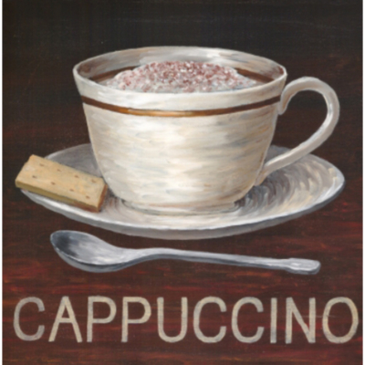 Cappuccino Printed Canvas, Chocolate 002325