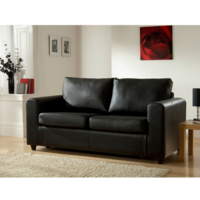 Leighton Leather Sofabed - Black
