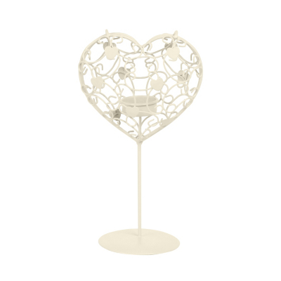 ASDA Tealight Stand - Heart, Cream