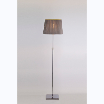 ASDA Acrylic Column Floor Lamp, Chrome / Clear