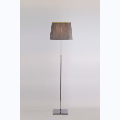Acrylic Column Floor Lamp, Chrome / Clear
