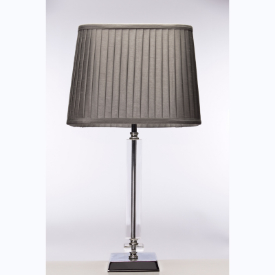 ASDA Acrylic Column Table Lamp, Chrome / Clear