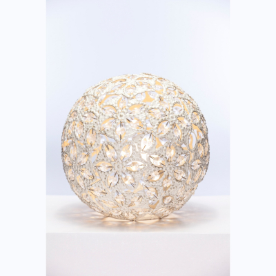 ASDA Moroccan Ball Table Lamp Cream, Cream /