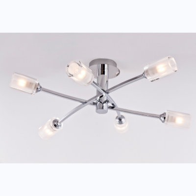 ASDA Francisco Flush Chrome Ceiling Light