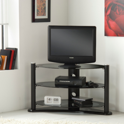 ASDA Staten TV Stand - 3 Tier, Black CNSH10250125