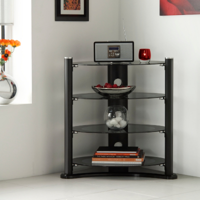 ASDA Staten TV Stand - 4 Tier, Black CNSH10250124