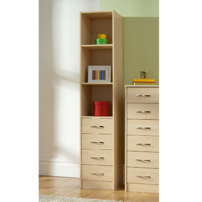 ASDA Florida Birch Shelving Wardrobe - 4 Drawer,