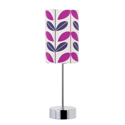 Touch Table Lamp - Leaf Design, Chrome