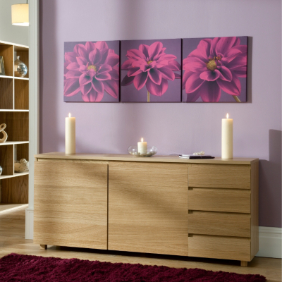 ASDA Strasbourg Sideboard - 2 Door - 4 Drawer - Oak