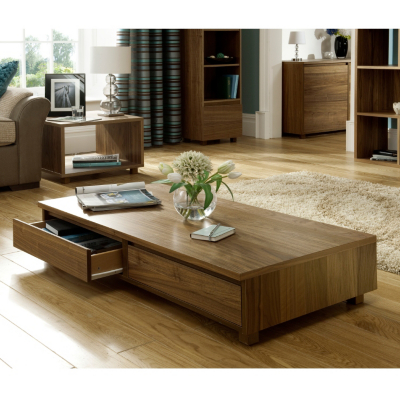 Jitona Strasbourg Coffee Table - 2 Drawer - Walnut