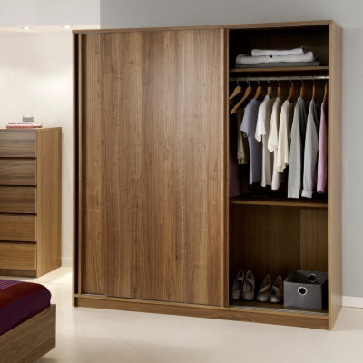 Jitona Strasbourg Wardrobe - 2 Sliding Door - Walnut