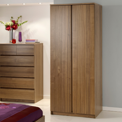 Jitona Strasbourg Wardrobe - 2 Door - Walnut Veneer,