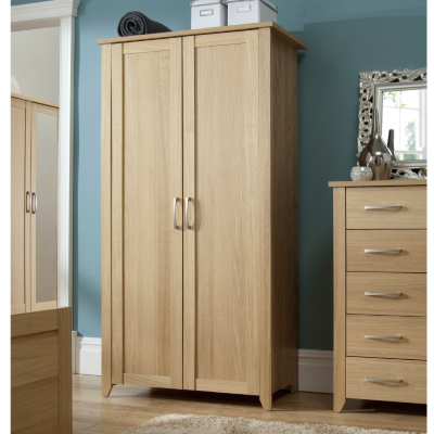 Jitona Montreaux Wardrobe - 2 Door - Oak Veneer, Oak