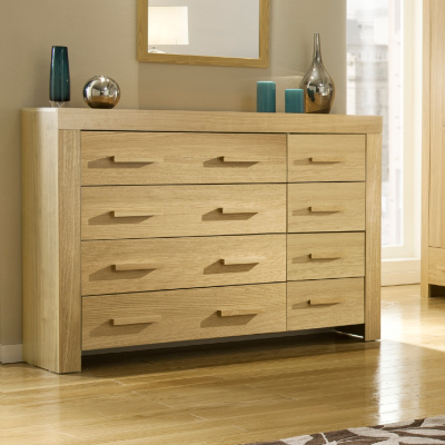 Victoria 4 and 4 Drawer Chest - Oak Veneer, Oak