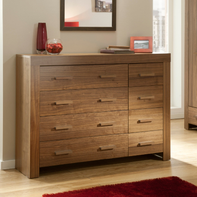 4 and 4 Drawer Chest - Walnut Veneer,