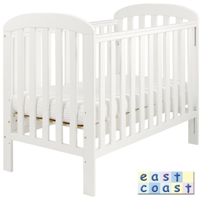 Anna Dropside Cot in White