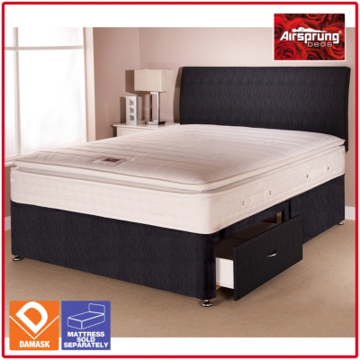 Airsprung Aspen Bed Black Single 2 Drawers