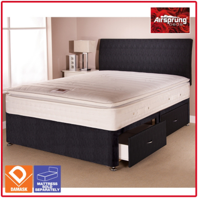 Airsprung Aspen Bed Black King - 4 Drawers