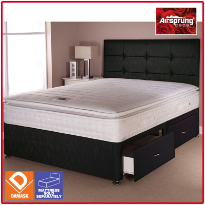 Airsprung Boston Bed Black King - 4 Drawers