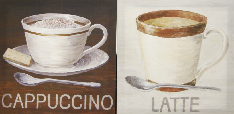 ASDA Cappucino and Latte Wall Art Canvas Prints - 2