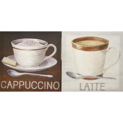 Cappucino and Latte Wall Art Canvas Prints - 2