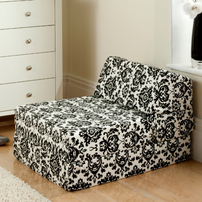 Chair Bed in Black and White